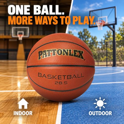 Size 6 Youth Basketball 28.5 Inch Indoor Outdoor Composite Leather - Brown No.6