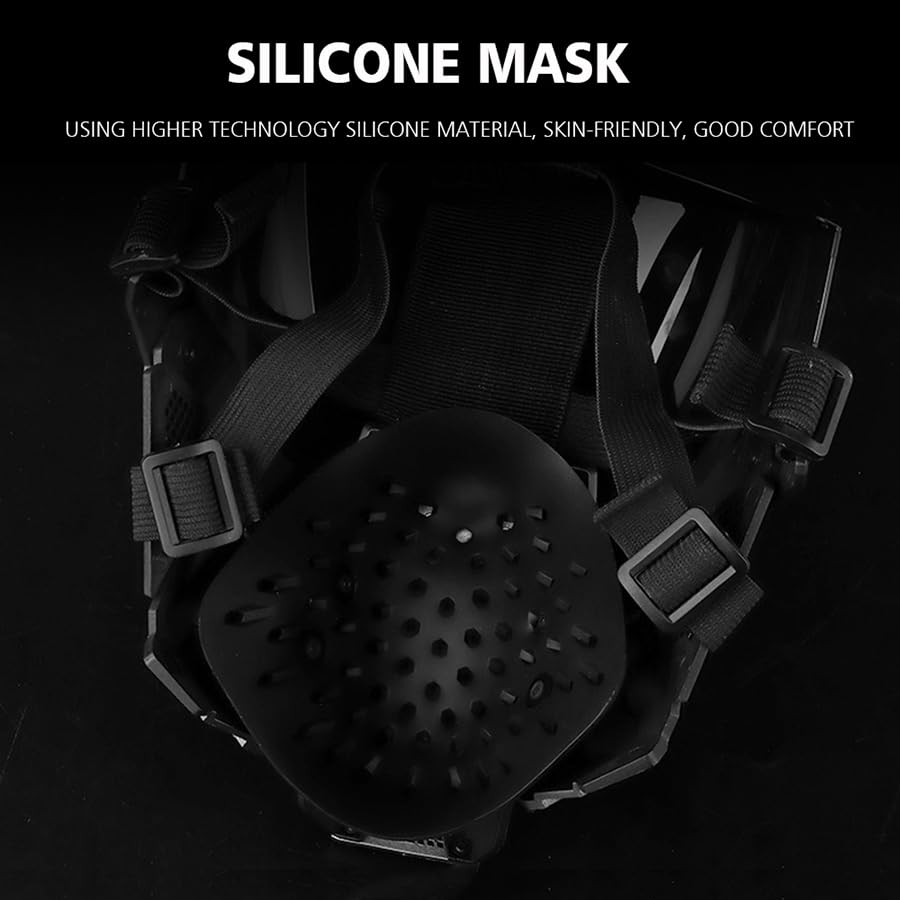 Jungle Leopard Full Face Mask Removable Double Sided Anti-Fog Lens Airsoft Paintball CS Wargame Protective Mask