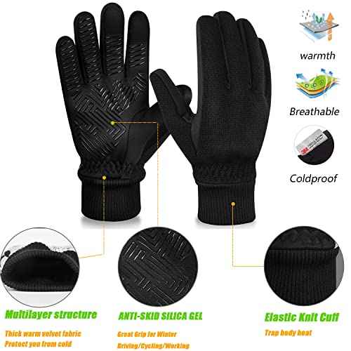 MOREOK Winter Gloves for Men/Women -10¡ÆF 3M Thinsulate Warm Touch Screen Snow Ski Bicycle Bike Gloves for Driving/Cycling/Running/Hiking