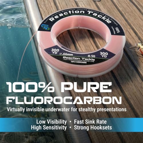 Fluorocarbon Fishing Line 25Lb 50Yards Pink - Pro Grade Leader & Main Line