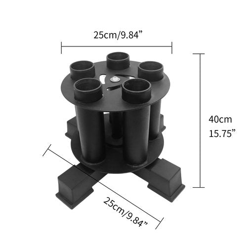 CONBUT Barbell Holder Barbell Storage Bar Holder, Fit for 2" Bars, 360-degree Rotation Weight Bar Holder Home Gym Organizer Space Saving Commercial or Home Gym Accessory (5 Holes)
