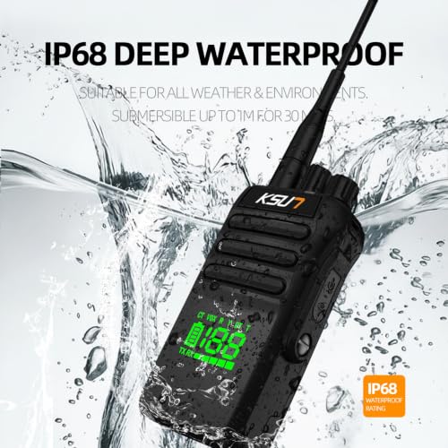 Marine Handheld Radio Waterproof VHF Two-Way Radio with Floating LED Screen