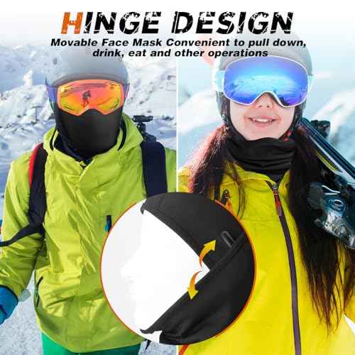 Winter Balaclava Ski Mask for Men Women Breathable Warm Face Mask Windproof Thermal Fleece Face Cover for Cold Weather