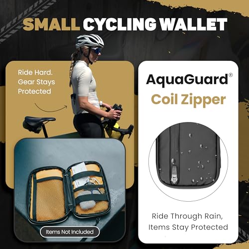 Waterproof Cycling Wallet for Jersey - Small Black Bike Phone & Gear Pouch