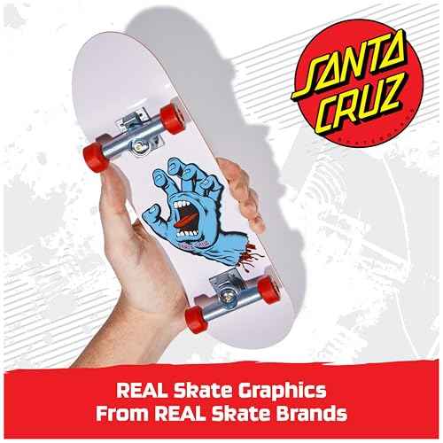 TECH DECK, Santa Cruz Handboard; Authentic Mini Skateboards, Kids Toys for Boys & Girls, Ages 6 and up (Hands Use Only)