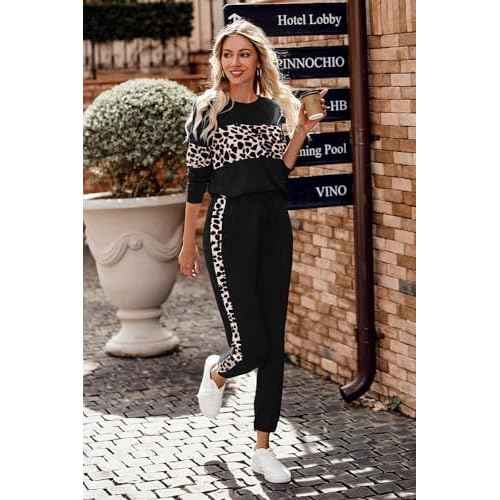 PRETTYGARDEN Womens 2 Piece Sets 2025 Long Sleeve Tops High Waisted Sweatpants Lounge Set Fall Fashion Travel Outfits