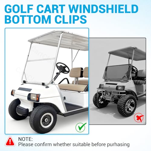 Club Car DS 1982+ Windshield Retaining Clips Kit - Black, Fit 1982-Up Models