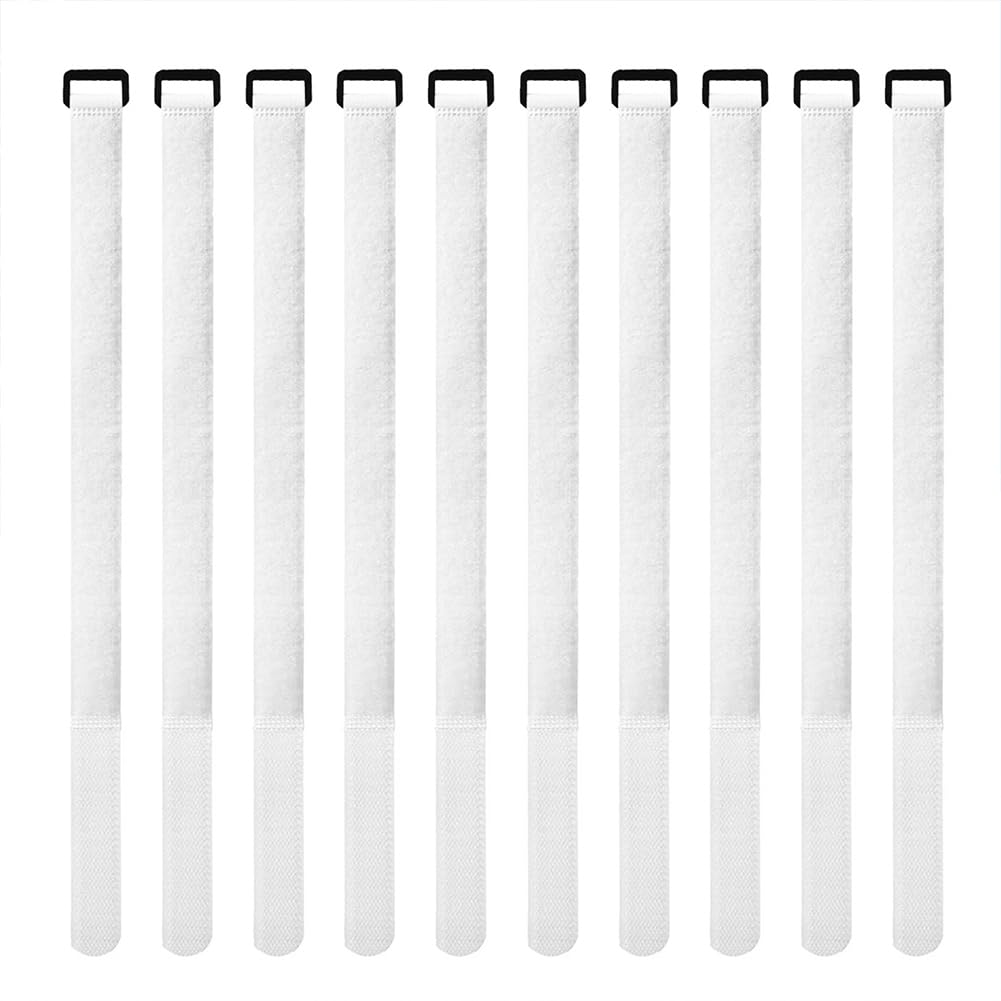 10 PCS Soccer Goal Net Fixing Straps - 14" x0.8" White Fixing Straps Used to Fix The Soccer Net on The Goal Post Suitable for Soccer Sports Training