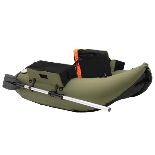 Fishing Float Tube, 53.5" L x 41.3" W x 21" H Float Tubes for Fishing and Angling 286lbs Portable Backpack Belly Boat with Paddle, Pump (Green)