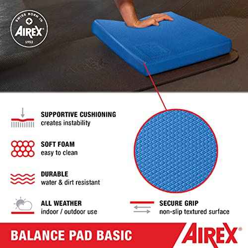 AIREX Balance Pad ? Stability Trainer for Balance, Stretching, Physical Therapy, Exercise, Mobility, Rehabilitation and Core Training Non-Slip Closed Cell Foam Premium Balance Pad