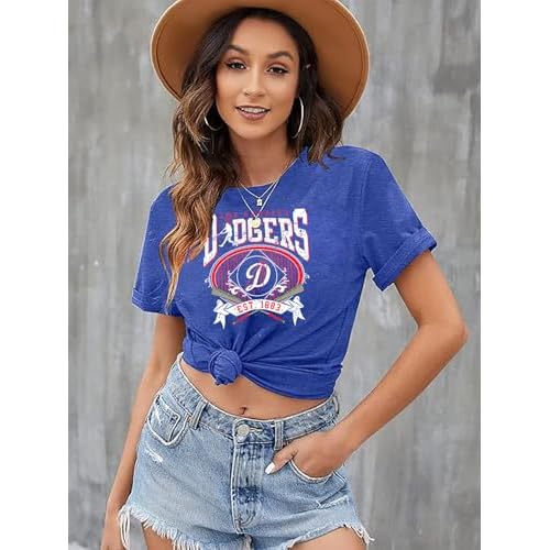 Baseball Shirt for Women Baseball Mom Tshirt Baseball Fan Shirts Baseball Season Game Day Short Sleeve Tee Top