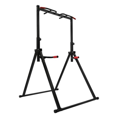 Power Tower Pull Up Dip Station, Free Standing Pull Up Rack Dip Station with 5.74-7.55FT Adjustable Height Multi-Function PullUp Bar for Home Outdoor Support 440lbs