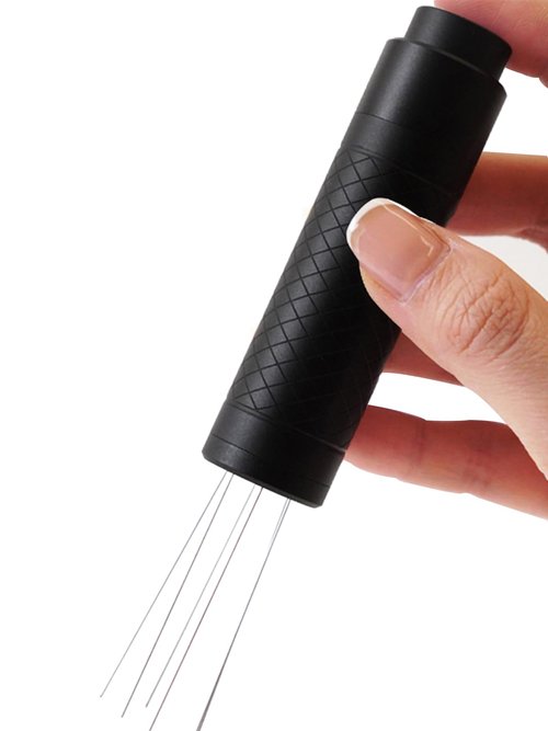 Flick WDT Tool Espresso Retractable Espresso Distribution Tool for Barista with Magnetic Base 0.4mm 6 Stainless Steel Needles with 6 Replacement