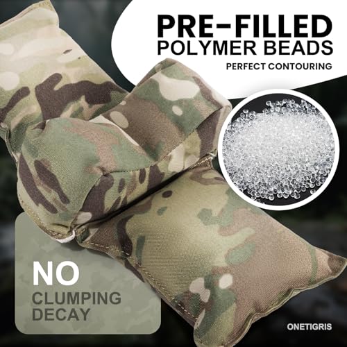 Camo Shooting Rest Bag with Pre-Filled Support for Hunting & Range Use