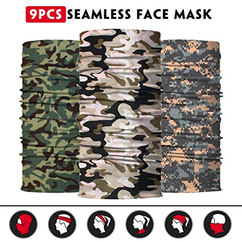 B-Camo Neck Gaiter for Men and Women Headwear Face Covering Mask - Seamless Versatile Balaclava