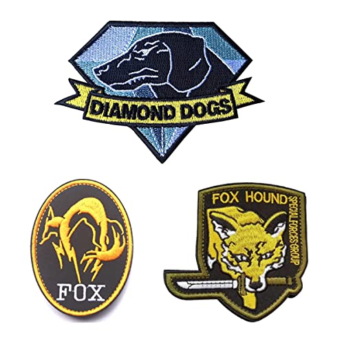 Military Morale Patch Set - Diamond Dogs & Metal Gear Solid Fox 3pcs - Variation of THIS listing
