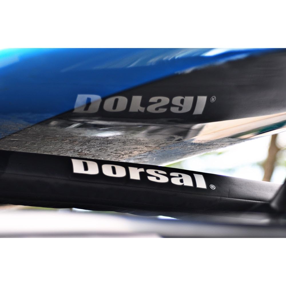 DORSAL Aero Roof Rack Pads for Factory (Narrow) Crossbars - Pack of 2 for Surfboards Kayaks Sups Snowboards Polyester 20" Inch OEM Aero Bars Black