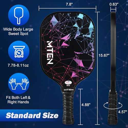 Pickleball Paddles, USAPA Approved Fiberglass Surface Pickleball Set with Pickleball Rackets, Pickleball Paddles Set ?for Men Women