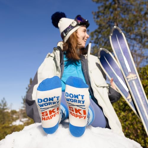 Lavley Ski Socks - Funny socks for skiers and snowboarders - Unisex novelty gift - Great for birthdays or holidays