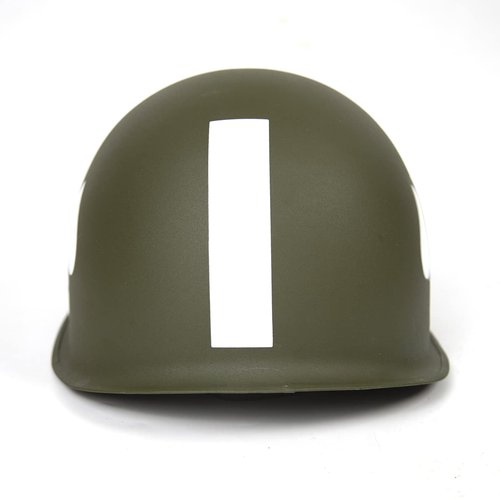 US WWII WW2 M1 Helmet with Captain Decal Steel Double Shells Green Reproduction