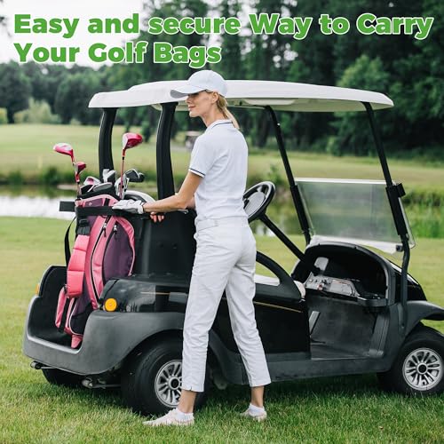 Golf Bag Attachment Bracket for Club Car Precedent Golf Carts 2004+ - Black