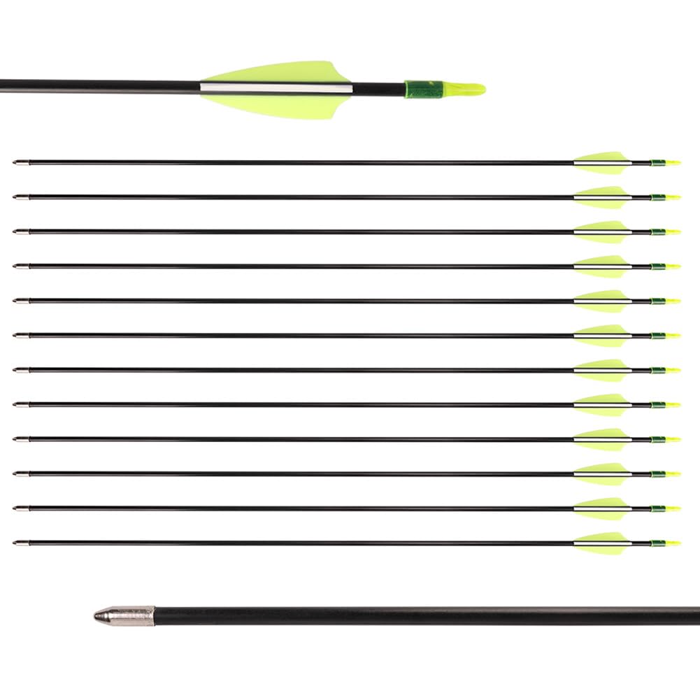 28" Fiberglass Arrows, Archery Practice Target Arrows for Youth Beginners