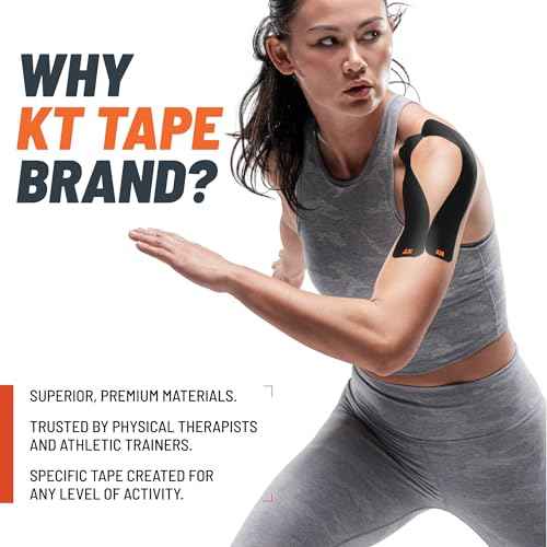 KT Tape, Original Cotton, Elastic Kinesiology Athletic Tape, 20 Count, 10¡± Precut Strips