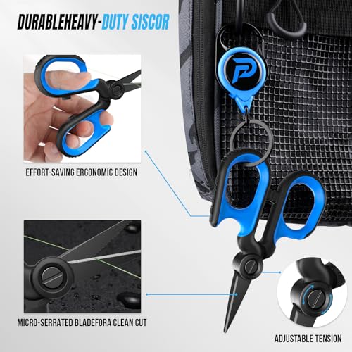 PLUSINNO 7 Pack Fishing Pliers, Multi-Tool Fishing Gear with Knife & Hook Remover
