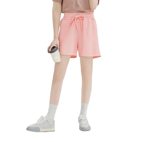 Chicduo Girls Cotton Athletic Shorts Kids Active Performance Running Soccer Shorts with Drawstring & Pockets
