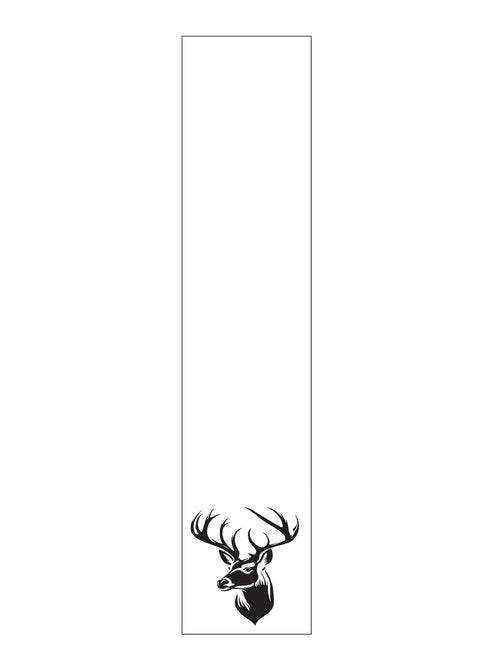 Arrow Wraps White with Deer Design - Standard Diameter -Pack of 15-5,7 Inch. (Deer Silhouette, 5 Inch)