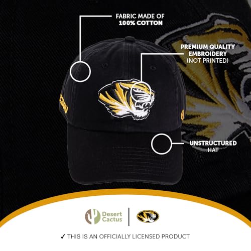 University of Missouri Embroidered Baseball Hat - Black