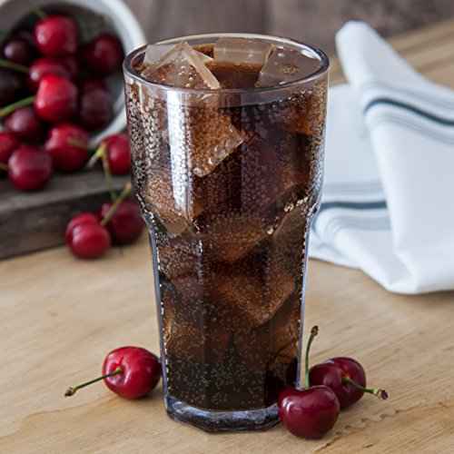 Carlisle FoodService Products Louis Tall Tumbler for Restaurants, Catering, Kitchens, Plastic, 16 Ounces, Clear, (Pack of 24)