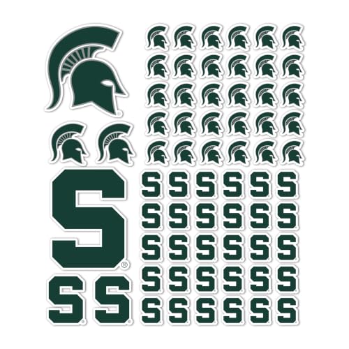 Michigan State Spartans Vinyl Sticker Sheet 8.5x11 Inches - Campus Spirit Decal