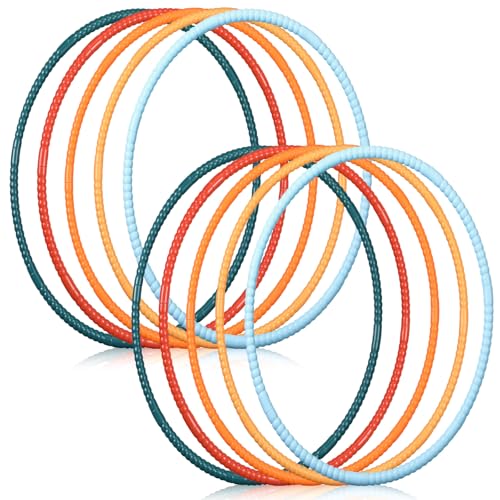 Poen 10 Pcs Adjustable Detachable Exercise Hula Hoop for Kids and Adults - Color