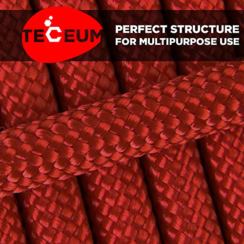 Paracord Rope 550 lb 4mm - Red (Fire) 100 ft Utility Camping Cord