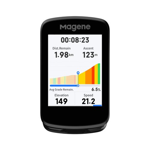 Magene C606 Smart Navigation GPS Bike Computer with Offline Map, 2.8-inch Color Touchscreen, WiFi & Bluetooth Cycling Computer, 11 Languages, IPX7 Waterproof