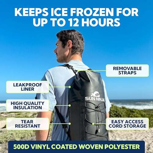 20L Floating Dry Bag Cooler - Leakproof Roll Top Waterproof Backpack