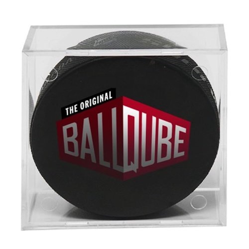 BallQube Hockey Display Case, Crystal Clear Holder - Fits Official Size Hockey Puck