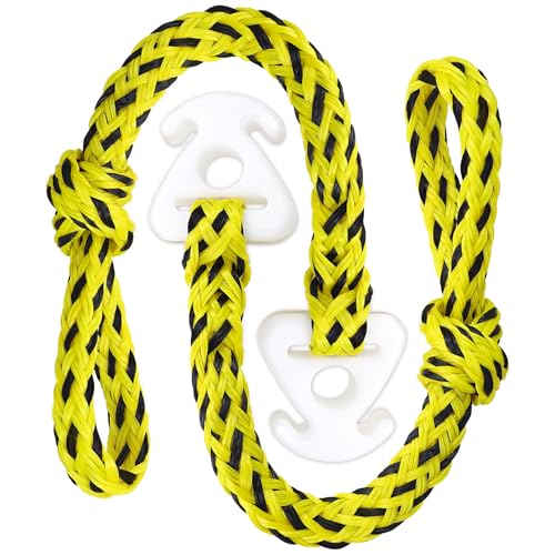 Yellow 2 Pack Boat Tow Rope Connector with Quick Connect - Marine-Grade
