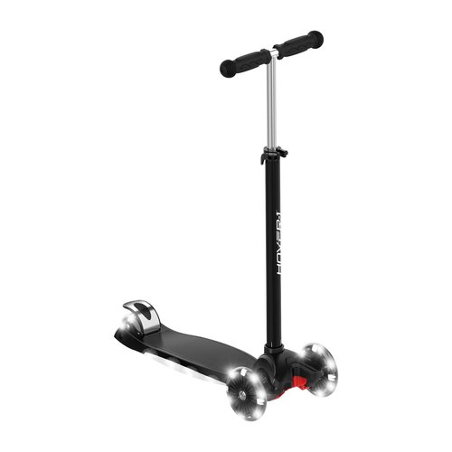 Hover-1 Scout Kick Scooter for Kids with Multicolor Wheel Lights, 4.8” Front Wheels, Rear Foot Brake, and 110 LB Weight Capacity