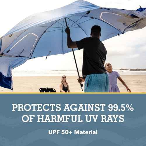 Sport-Brella Super-Brella SPF 50+ Sun and Rain Canopy Umbrella for Camping