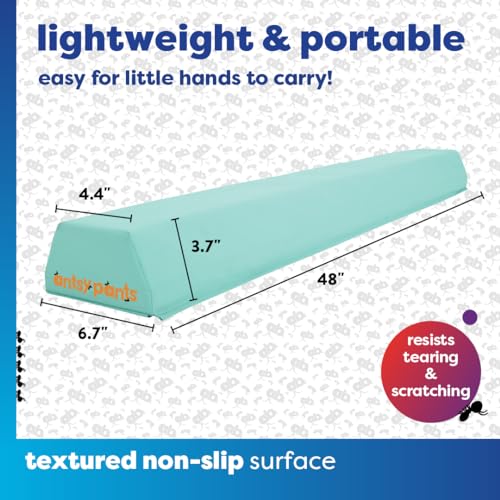 Aqua 4FT Portable Kids Balance Beam for Gymnastics & Active Play