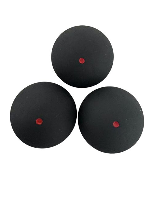 VisnzvLux 3 Pieces Black with Red Dot Squash Ball Custom Logo Professional high Elasticity Resistant to Play for Training and Practice