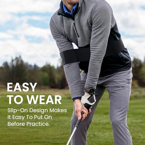 Golf Swing Trainer & Adjustable Arm Connection Corrector - Black