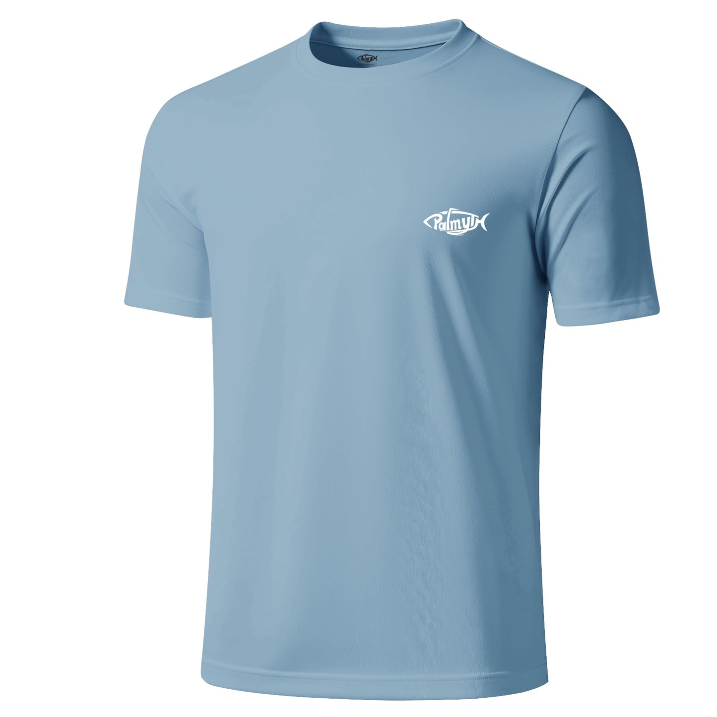 Palmyth Fishing Shirts for Men Short Sleeve T-Shirt UPF 50+ Sun Protection UV Tee AiryBlue Tapped XL