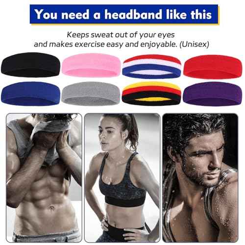 Sports Headbands for Men,Mens Running Headband Moisture Wicking Workout Headband,Running,Cycling,Basketball,Yoga,Football,Unisex