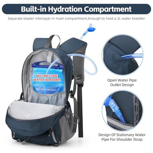 RealCool 20L Lightweight Hiking Backpack Small Travel Daypack - Blue