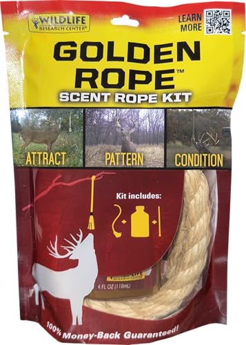 Deer Scent Rope Kit for Hunting with Golden Scent Concentrate - Precut and Taped Rope