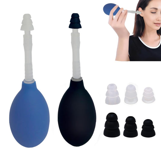 2Sets Ear Pressure Relief Suction Device,Migraine and Headache Relief Products, Naturally Reduces Tension,Pressure Through Inner Ear Pressure,Ear Pressure Release with 3 Different Sizes Earplugs