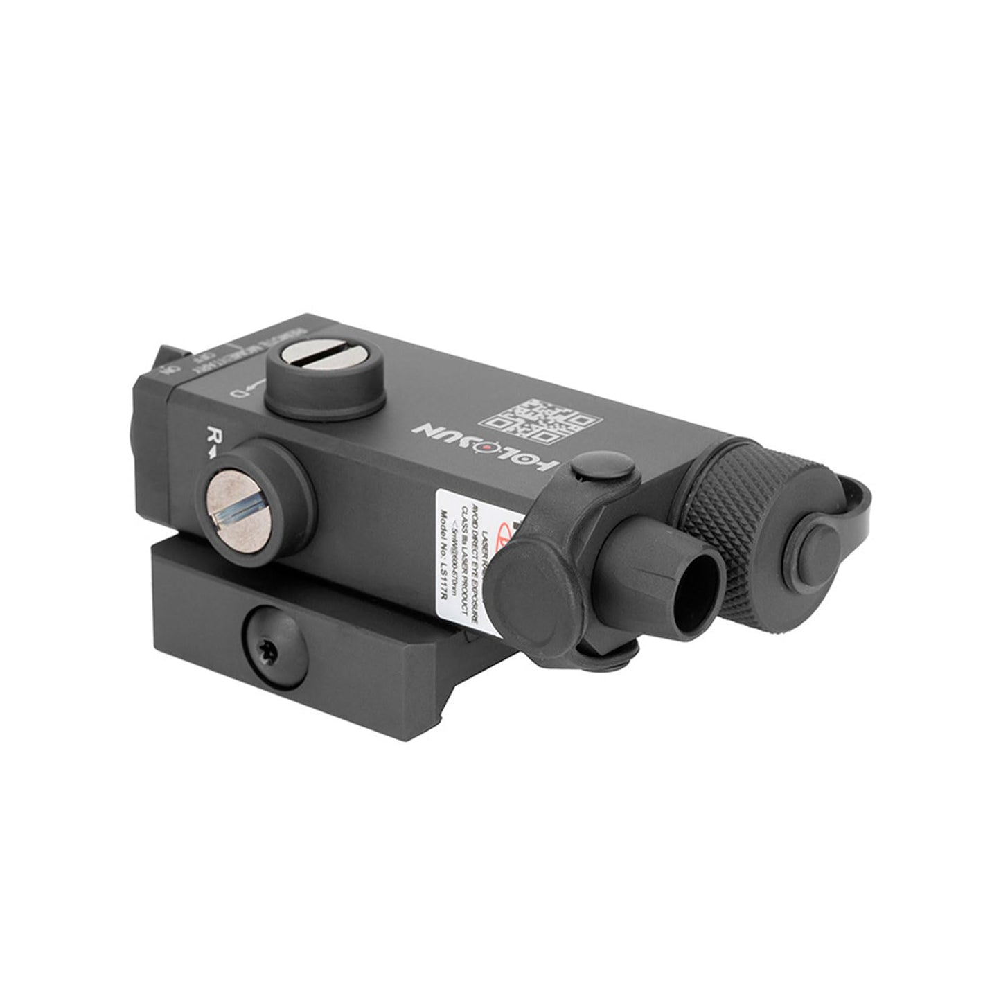 HOLOSUN LS117 Single Red Laser for Long Guns | Waterproof Lightweight Durable Aluminum Black Gun Laser with QD Release Picatinny Rail Mount, Remote Cable Switch, T10 L Key & Battery Included